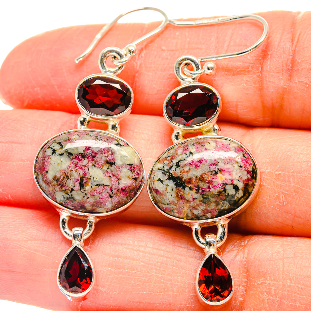 Russian Eudialyte Earrings handcrafted by Ana Silver Co - EARR424249