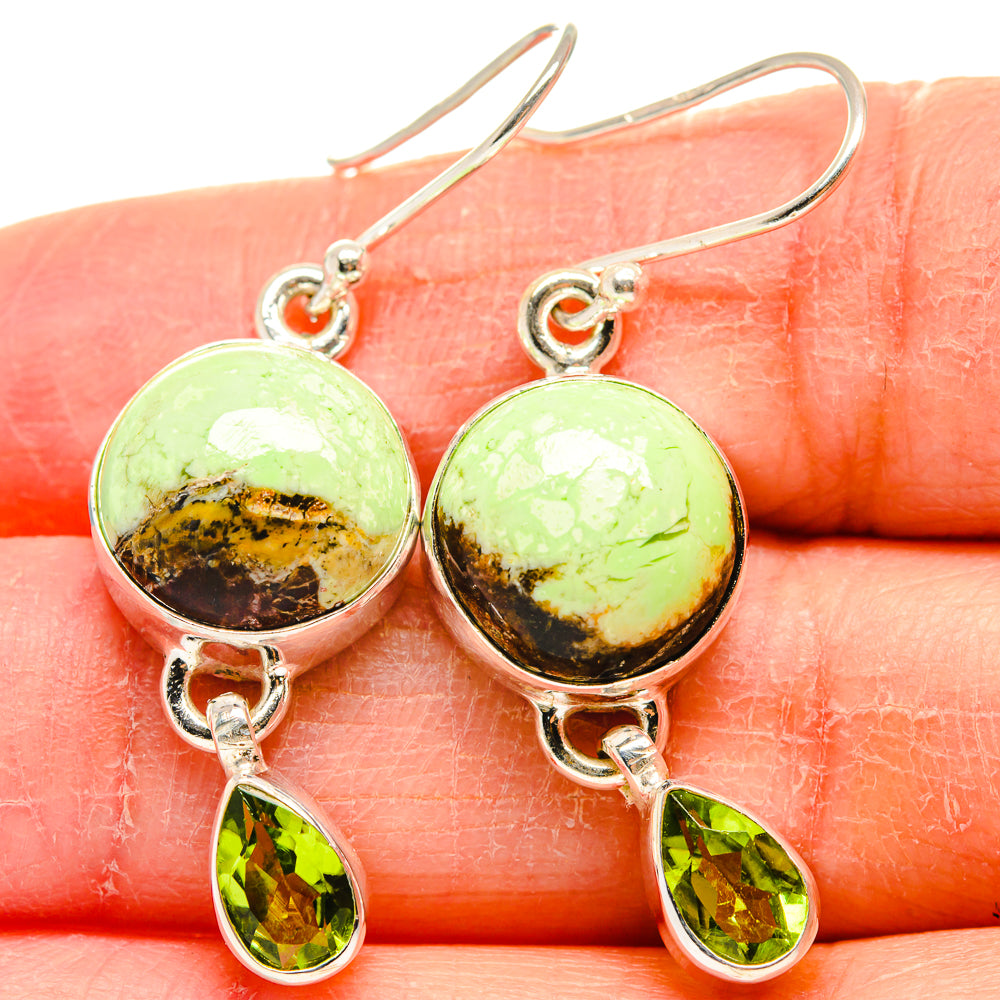 Lemon Chrysoprase Earrings handcrafted by Ana Silver Co - EARR424250