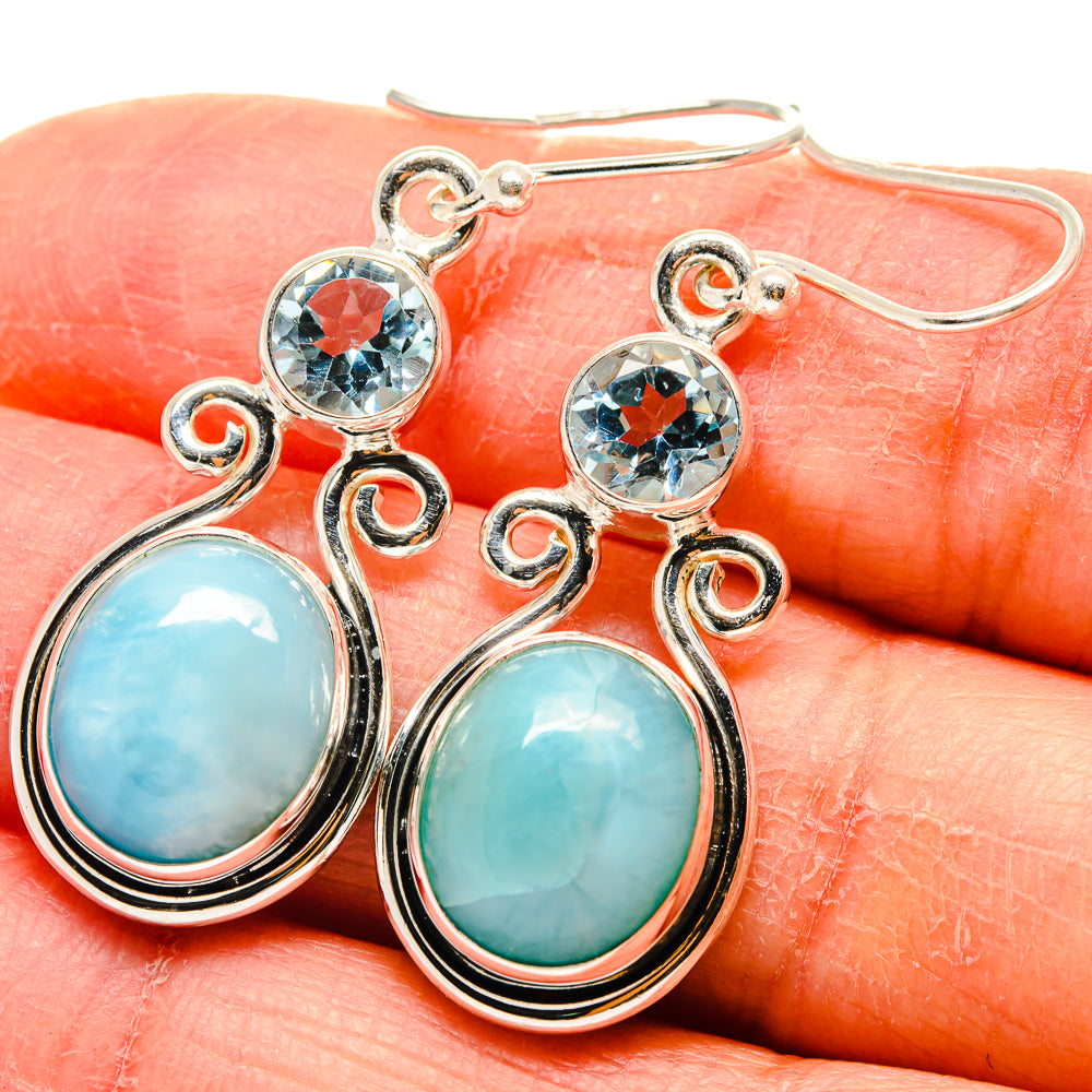 Larimar Earrings handcrafted by Ana Silver Co - EARR424262