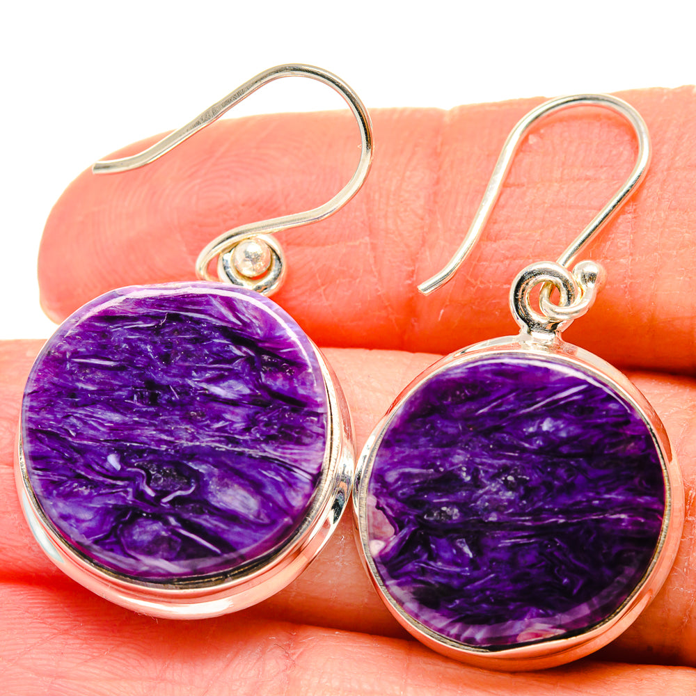 Charoite Earrings handcrafted by Ana Silver Co - EARR424269