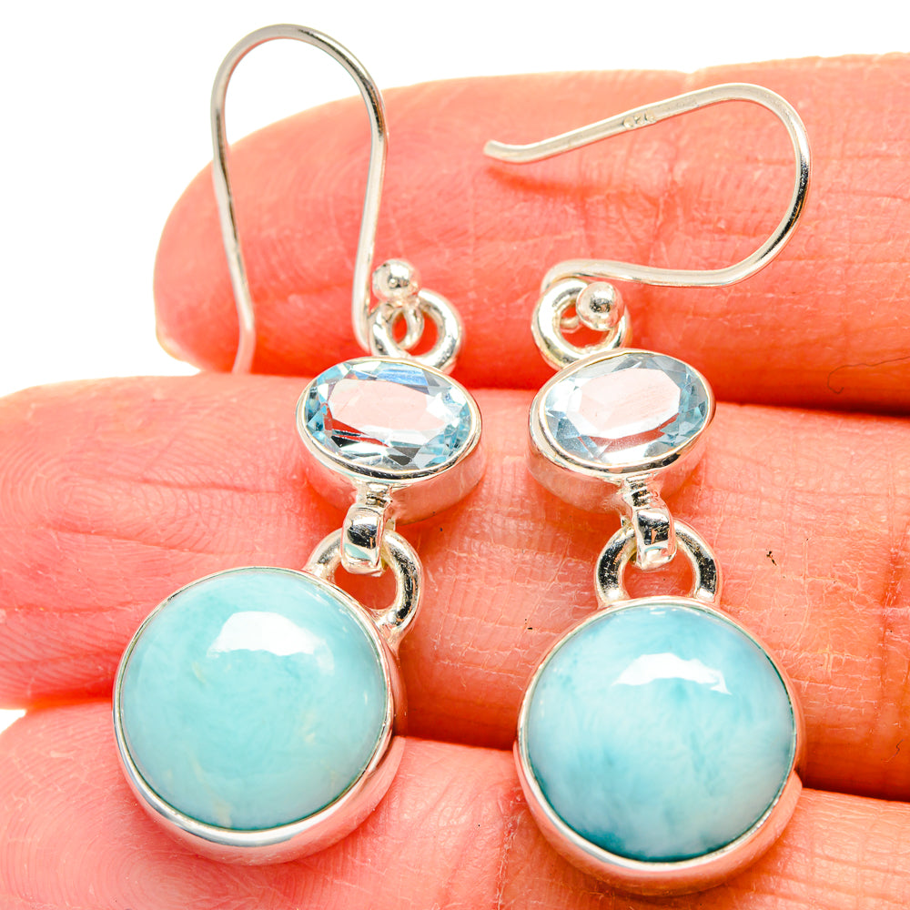 Larimar Earrings handcrafted by Ana Silver Co - EARR424281