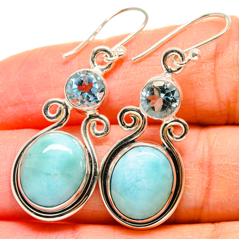 Larimar Earrings handcrafted by Ana Silver Co - EARR424283