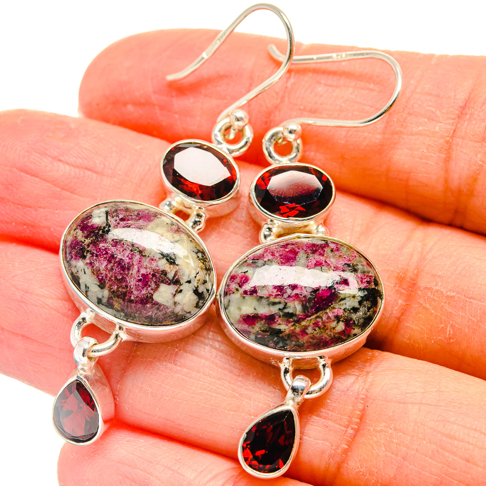 Russian Eudialyte Earrings handcrafted by Ana Silver Co - EARR424285