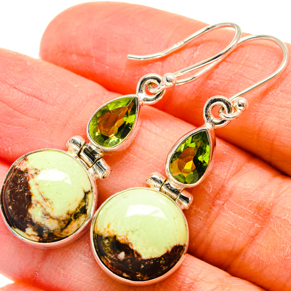Lemon Chrysoprase Earrings handcrafted by Ana Silver Co - EARR424286