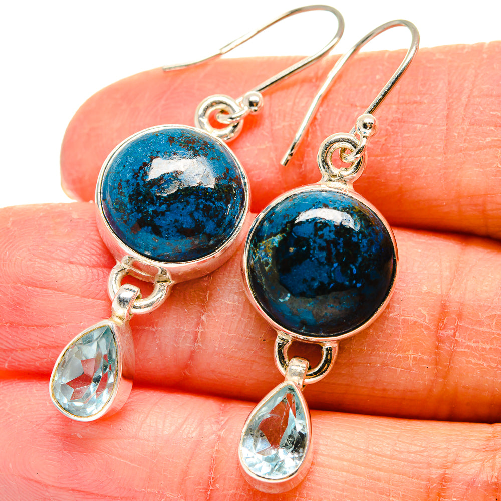 Shattuckite Earrings handcrafted by Ana Silver Co - EARR424291