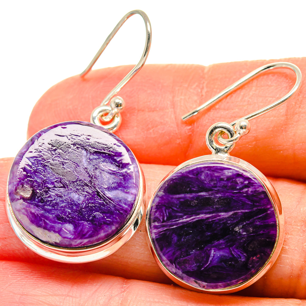 Charoite Earrings handcrafted by Ana Silver Co - EARR424294