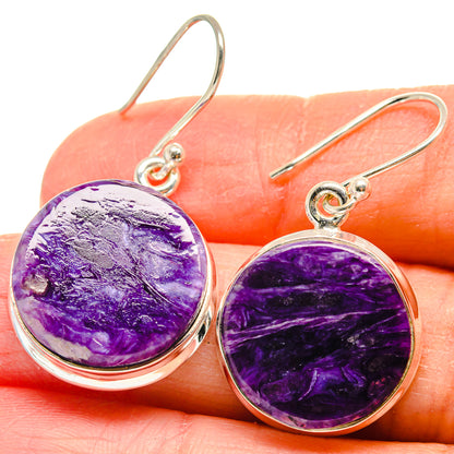 Charoite Earrings handcrafted by Ana Silver Co - EARR424294