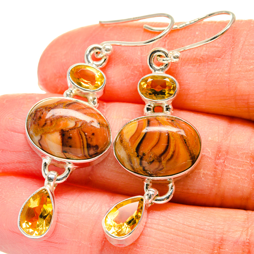 Imperial Jasper Earrings handcrafted by Ana Silver Co - EARR424296