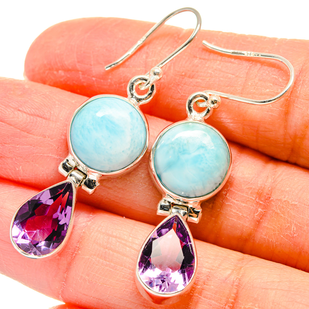 Larimar Earrings handcrafted by Ana Silver Co - EARR424299