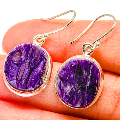 Charoite Earrings handcrafted by Ana Silver Co - EARR424303