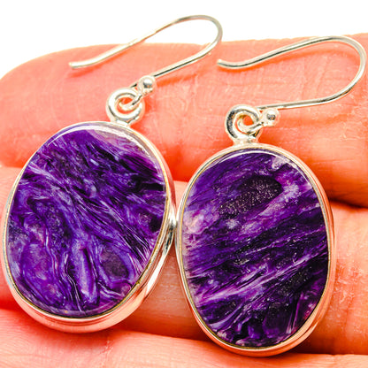 Charoite Earrings handcrafted by Ana Silver Co - EARR424309