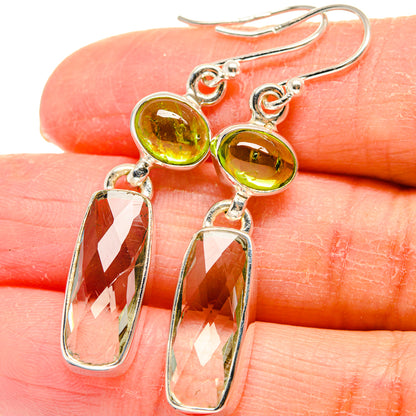 Green Amethyst Earrings handcrafted by Ana Silver Co - EARR424310
