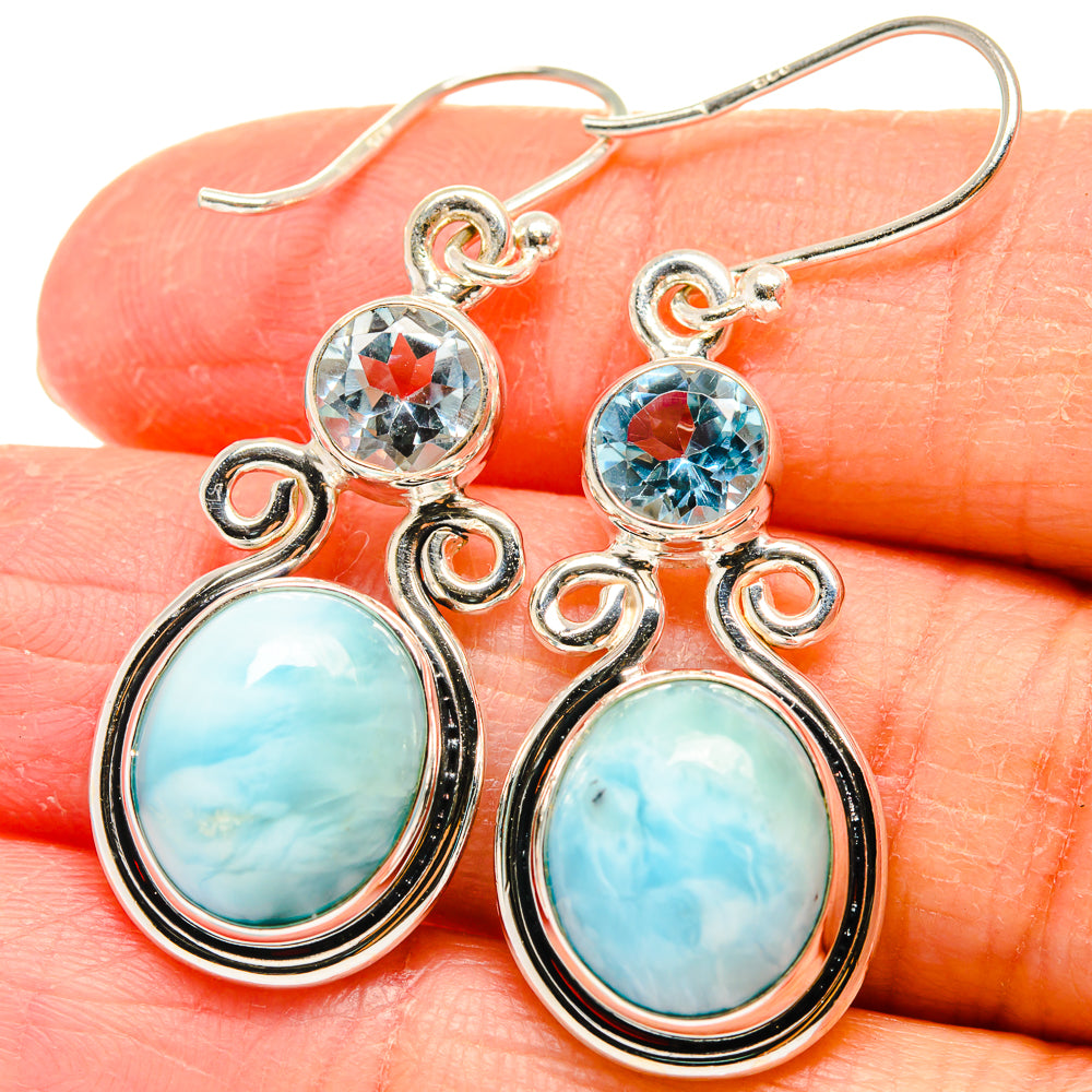 Larimar Earrings handcrafted by Ana Silver Co - EARR424320
