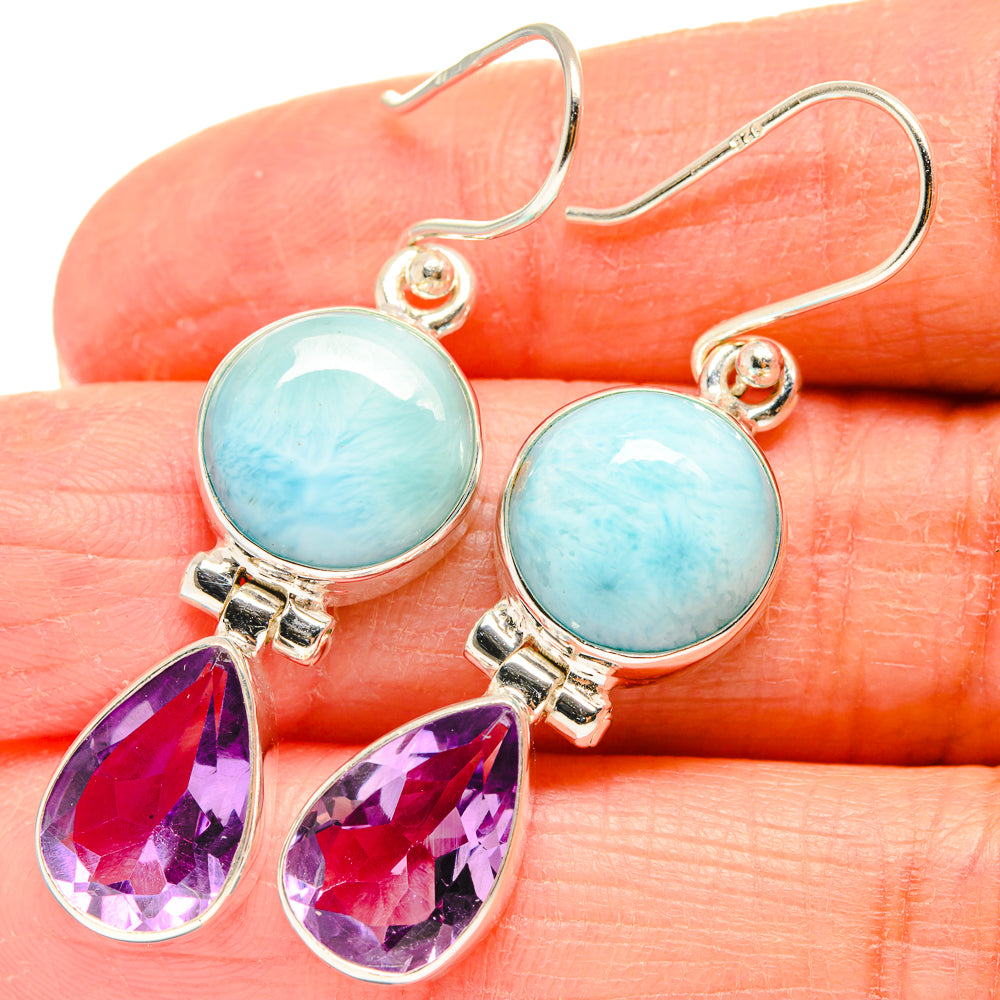 Larimar Earrings handcrafted by Ana Silver Co - EARR424324