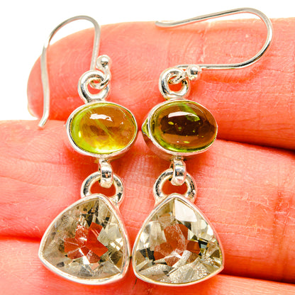 Green Amethyst Earrings handcrafted by Ana Silver Co - EARR424326