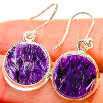 Charoite Earrings handcrafted by Ana Silver Co - EARR424329