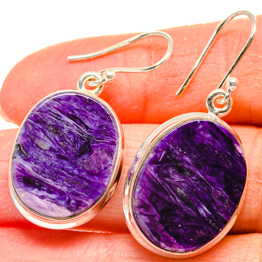 Charoite Earrings handcrafted by Ana Silver Co - EARR424331