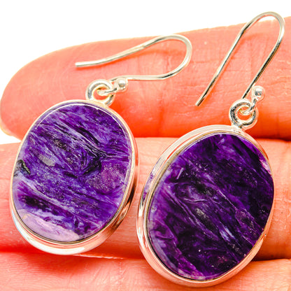 Charoite Earrings handcrafted by Ana Silver Co - EARR424331