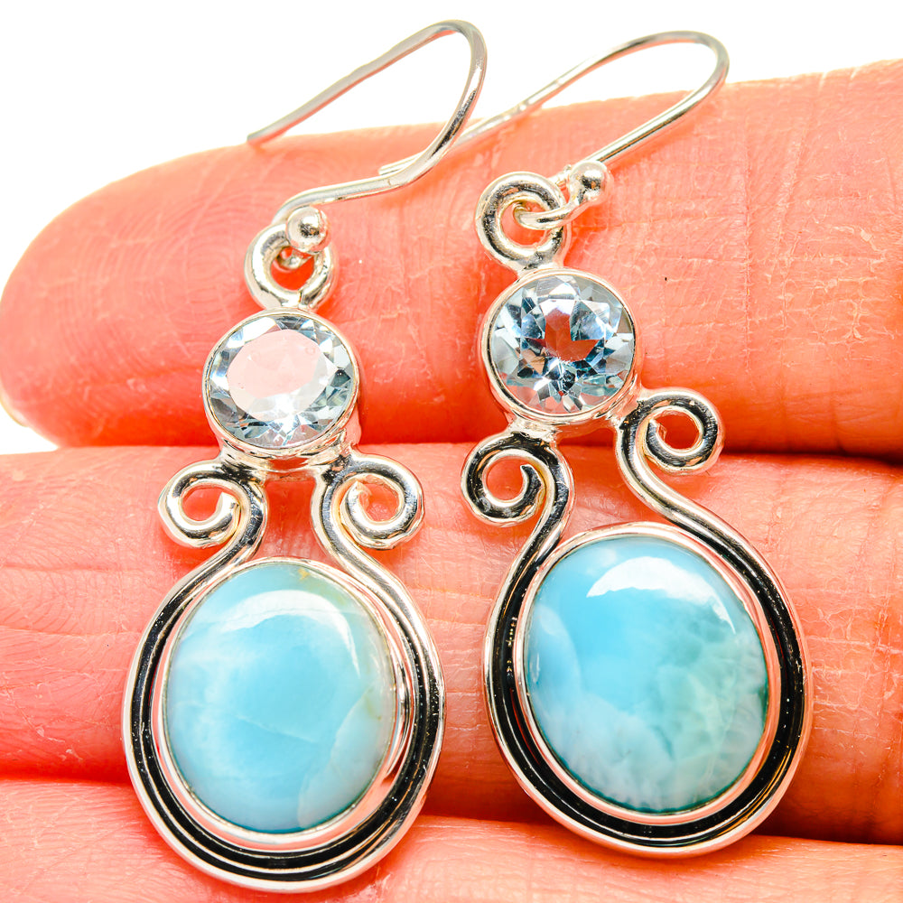 Larimar Earrings handcrafted by Ana Silver Co - EARR424337