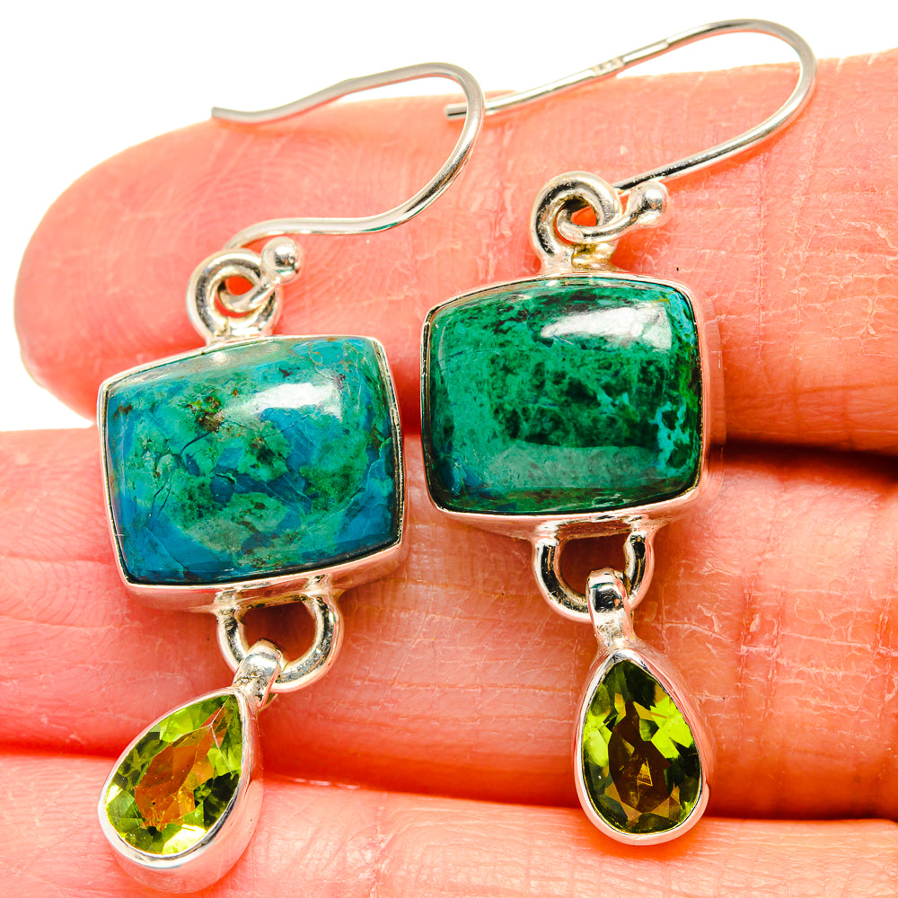 Chrysocolla Earrings handcrafted by Ana Silver Co - EARR424340