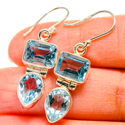 Blue Topaz Earrings handcrafted by Ana Silver Co - EARR424342