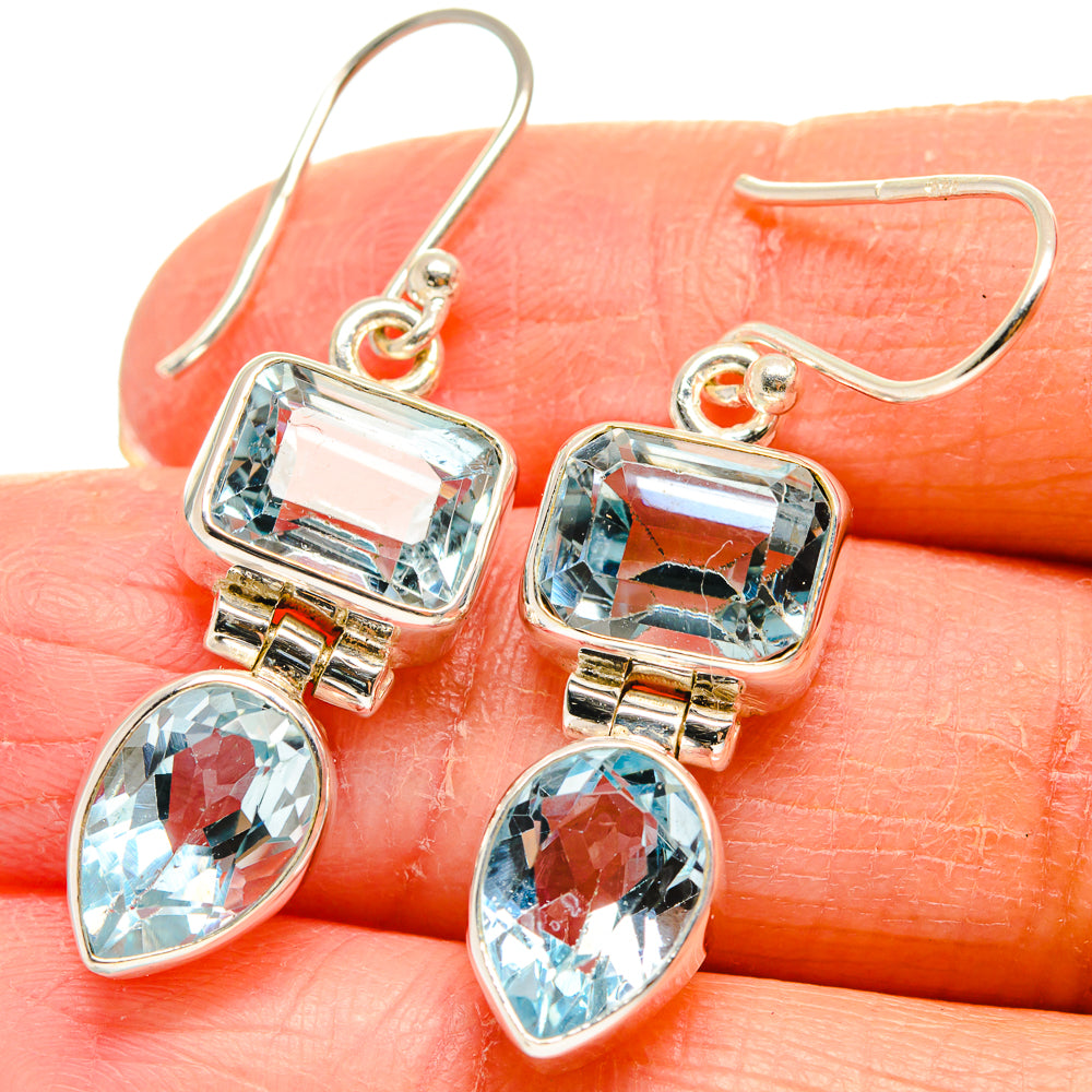 Blue Topaz Earrings handcrafted by Ana Silver Co - EARR424346
