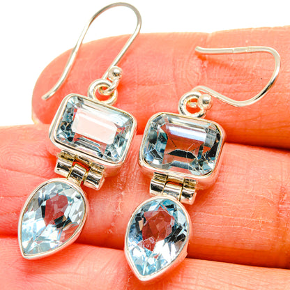 Blue Topaz Earrings handcrafted by Ana Silver Co - EARR424346