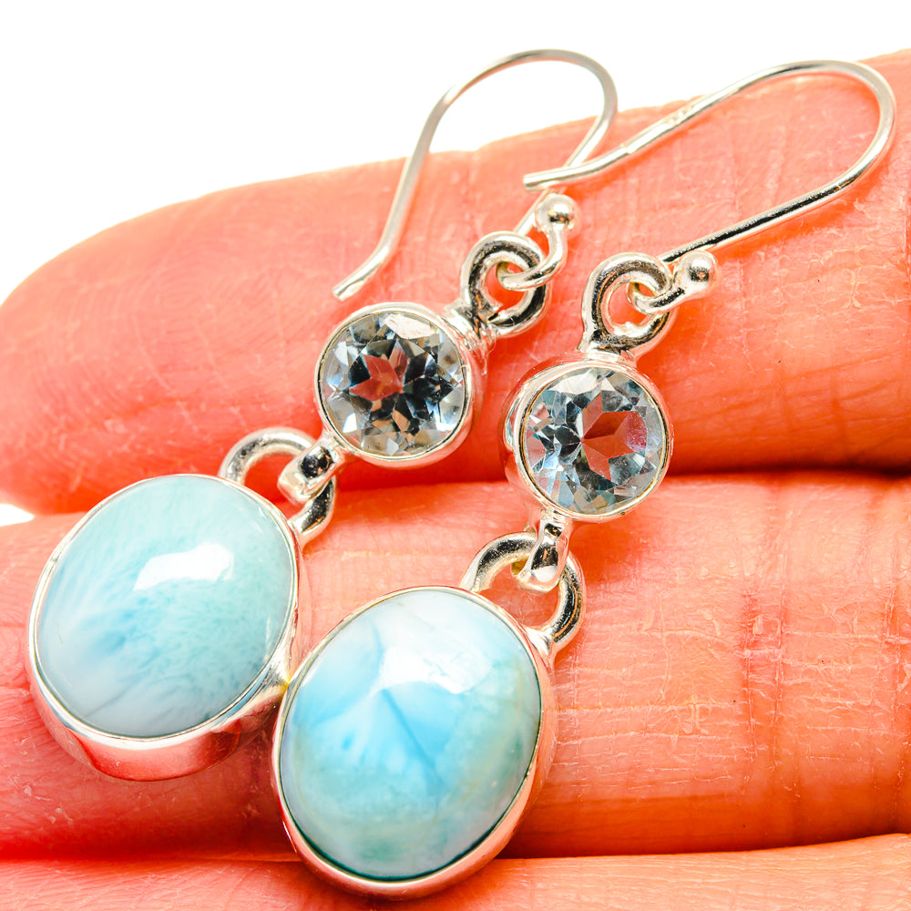 Larimar Earrings handcrafted by Ana Silver Co - EARR424353