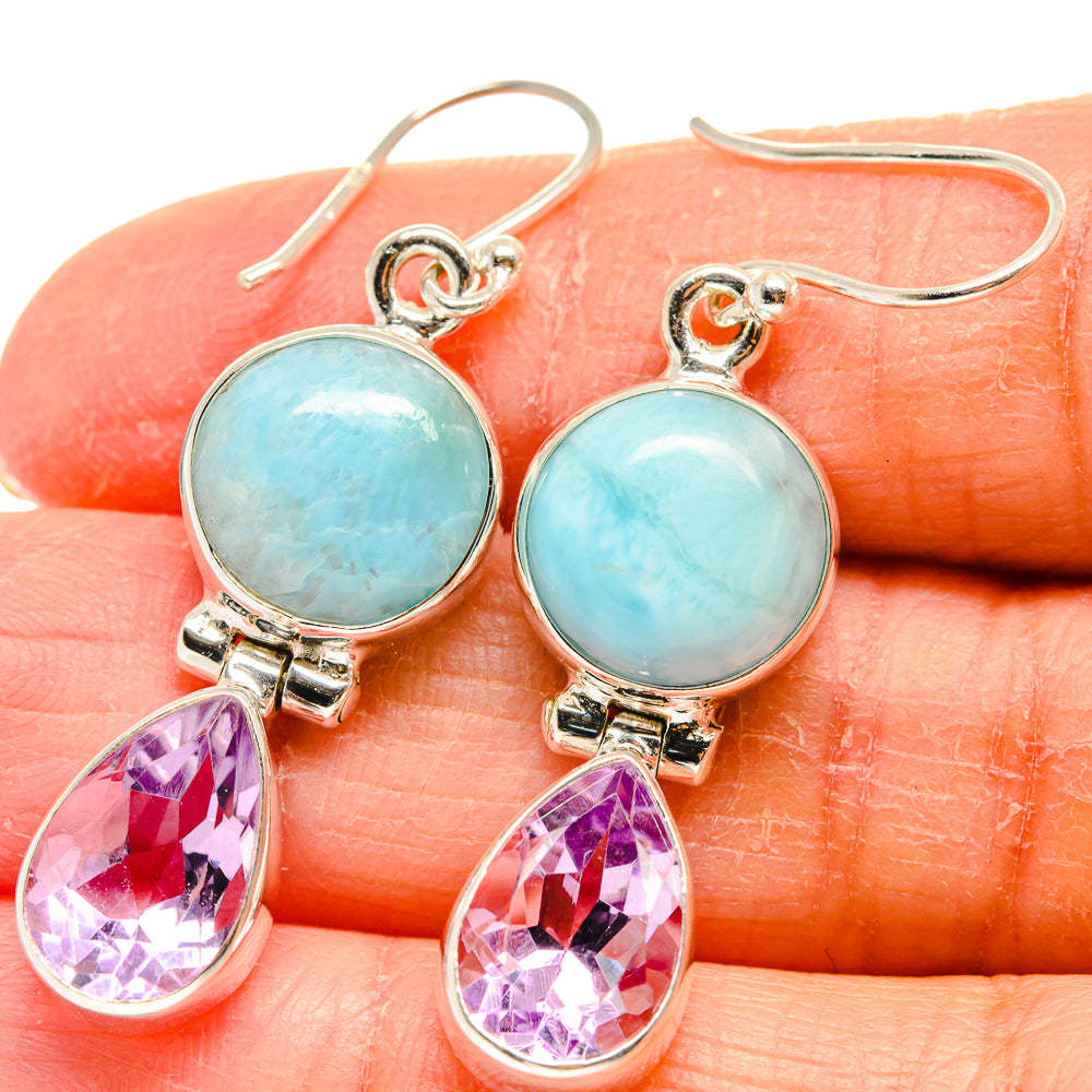 Larimar Earrings handcrafted by Ana Silver Co - EARR424357