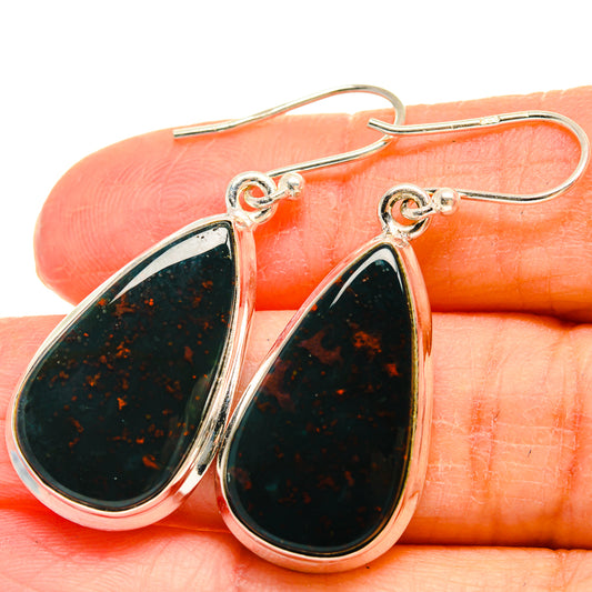 Bloodstone Earrings handcrafted by Ana Silver Co - EARR424366