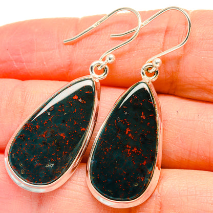 Bloodstone Earrings handcrafted by Ana Silver Co - EARR424374