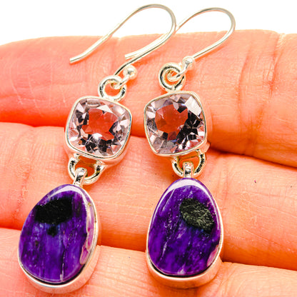 Charoite Earrings handcrafted by Ana Silver Co - EARR424378