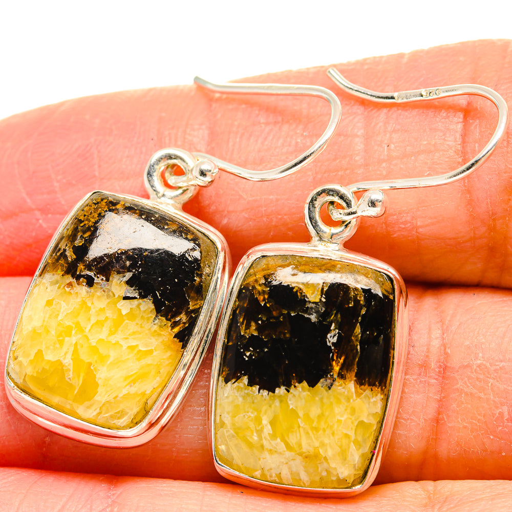 Septarian Nodule Earrings handcrafted by Ana Silver Co - EARR424382