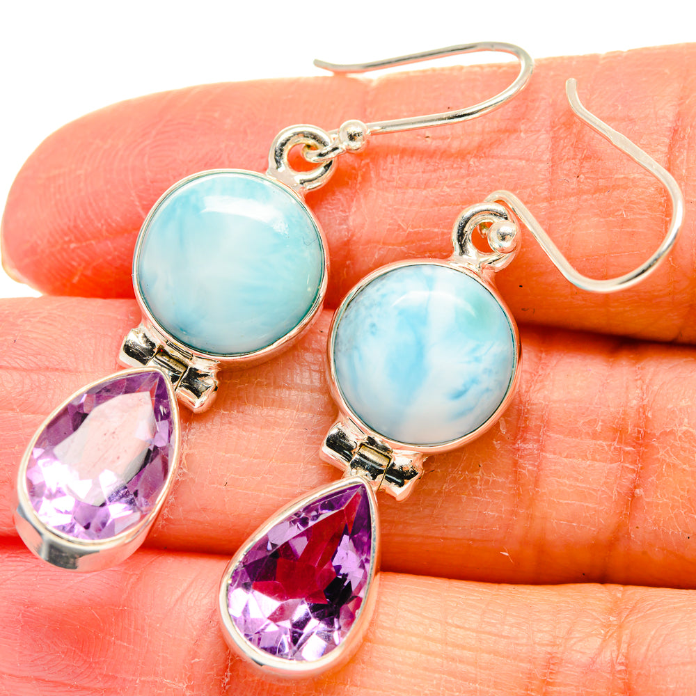 Larimar Earrings handcrafted by Ana Silver Co - EARR424396