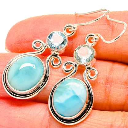 Larimar Earrings handcrafted by Ana Silver Co - EARR424398