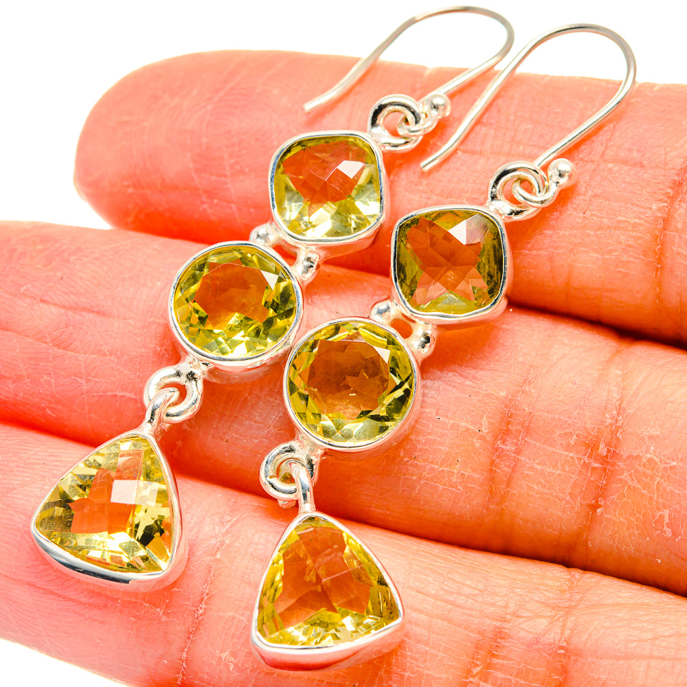 Citrine Earrings handcrafted by Ana Silver Co - EARR424405
