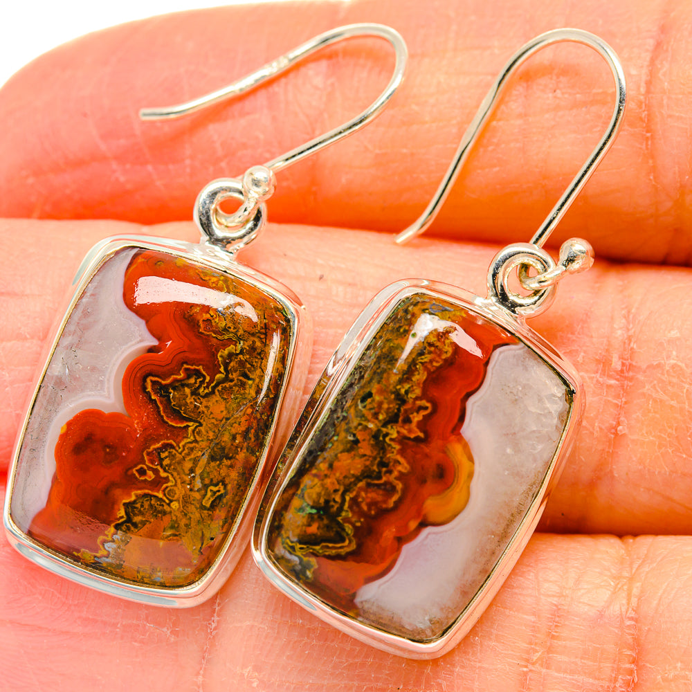 Moroccan Agate Earrings handcrafted by Ana Silver Co - EARR424410