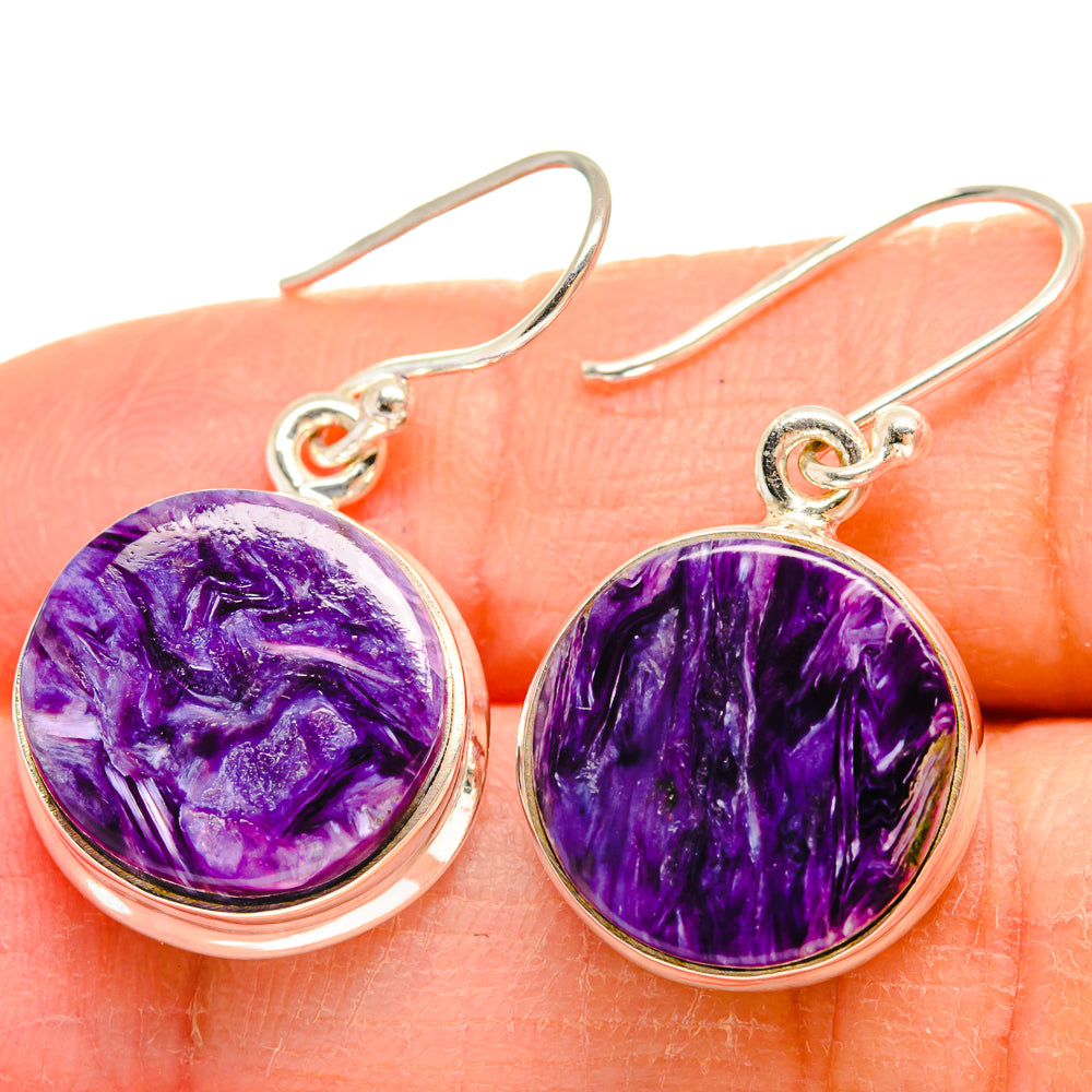 Charoite Earrings handcrafted by Ana Silver Co - EARR424421