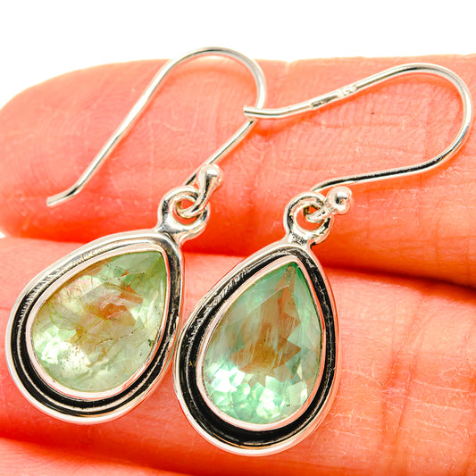 Green Fluorite Earrings handcrafted by Ana Silver Co - EARR424425