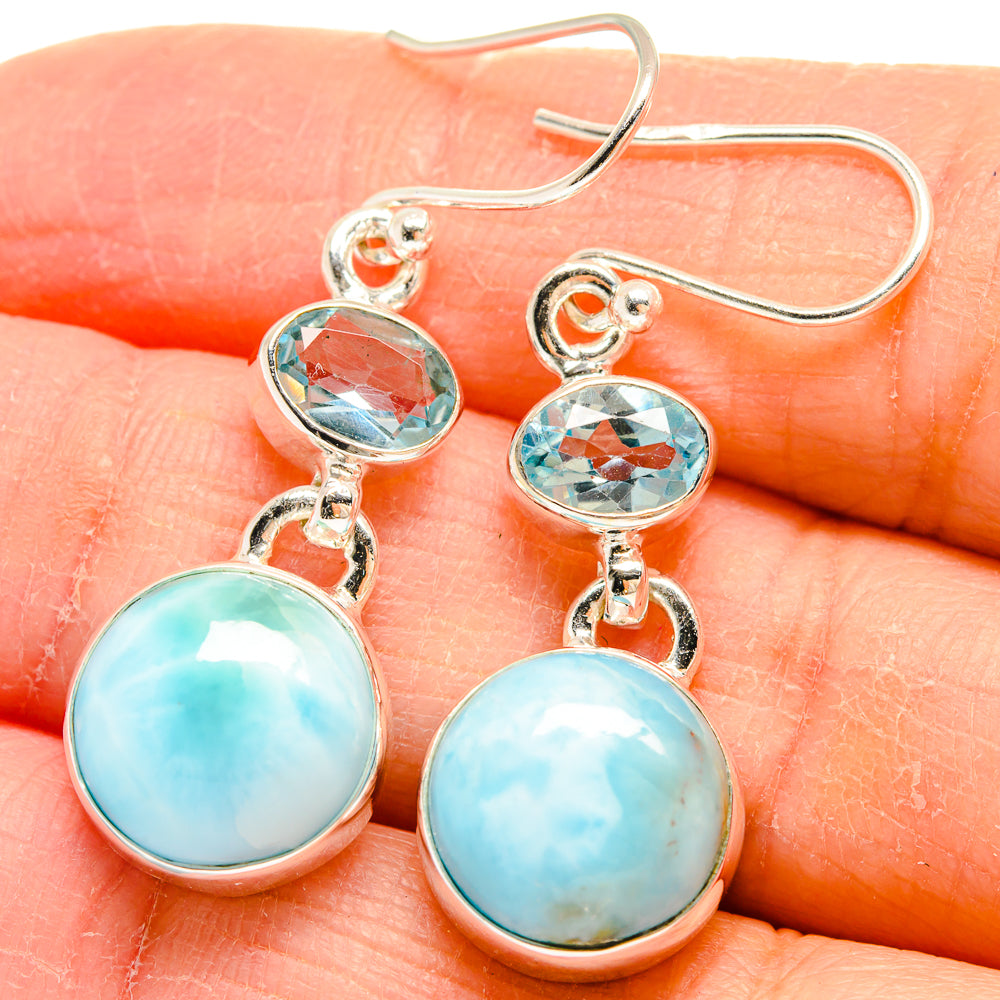 Larimar Earrings handcrafted by Ana Silver Co - EARR424432