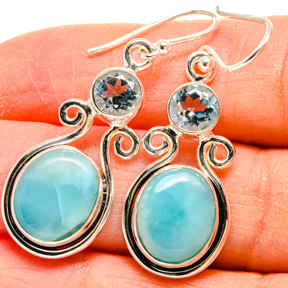 Larimar Earrings handcrafted by Ana Silver Co - EARR424440