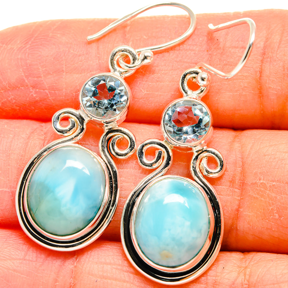 Larimar Earrings handcrafted by Ana Silver Co - EARR424446