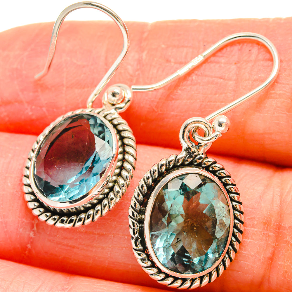 Blue Topaz Earrings handcrafted by Ana Silver Co - EARR424448
