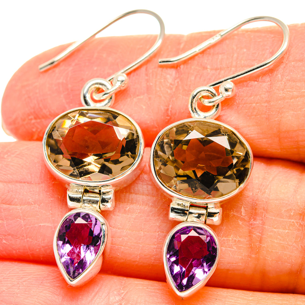 Smoky Quartz Earrings handcrafted by Ana Silver Co - EARR424463