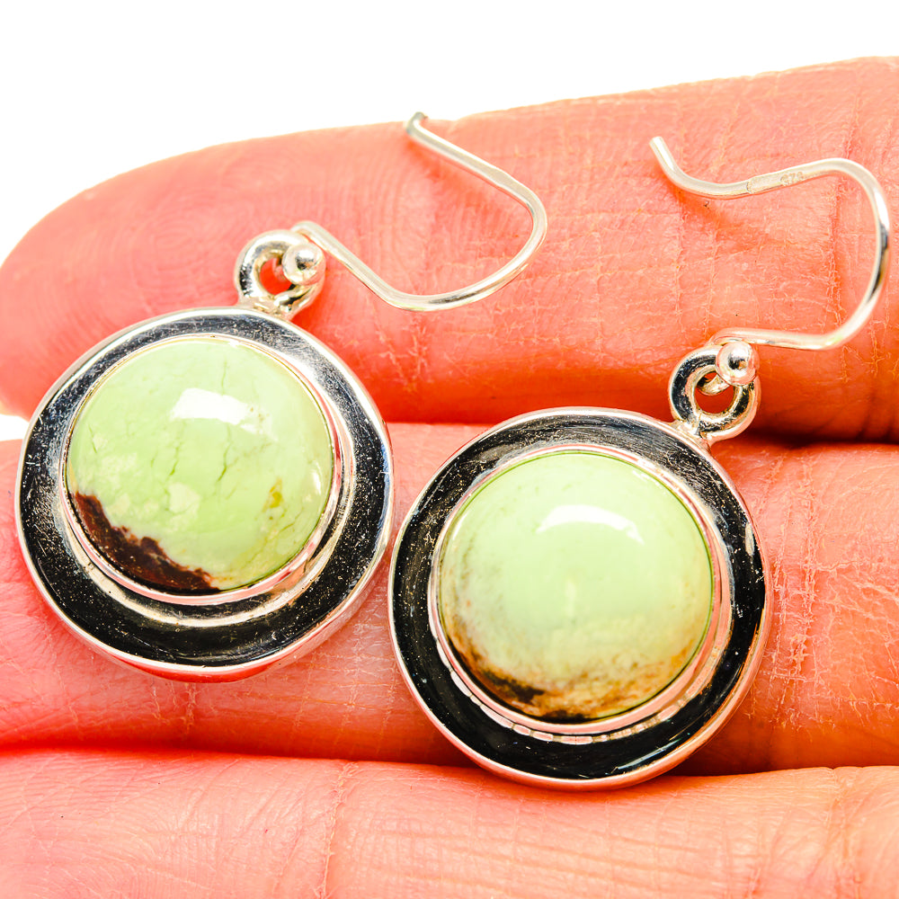 Lemon Chrysoprase Earrings handcrafted by Ana Silver Co - EARR424466