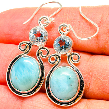 Larimar Earrings handcrafted by Ana Silver Co - EARR424467