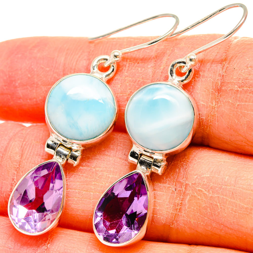 Larimar Earrings handcrafted by Ana Silver Co - EARR424474