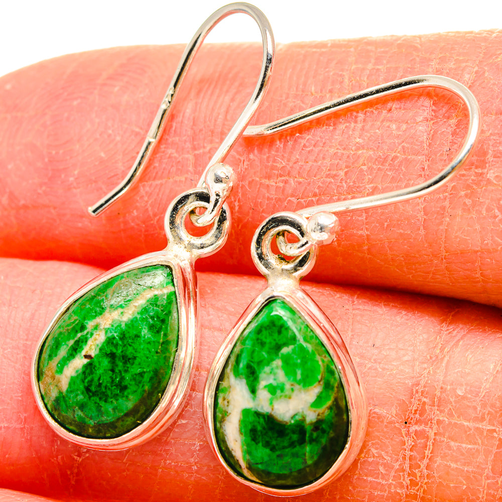 Gaspeite Earrings handcrafted by Ana Silver Co - EARR424475