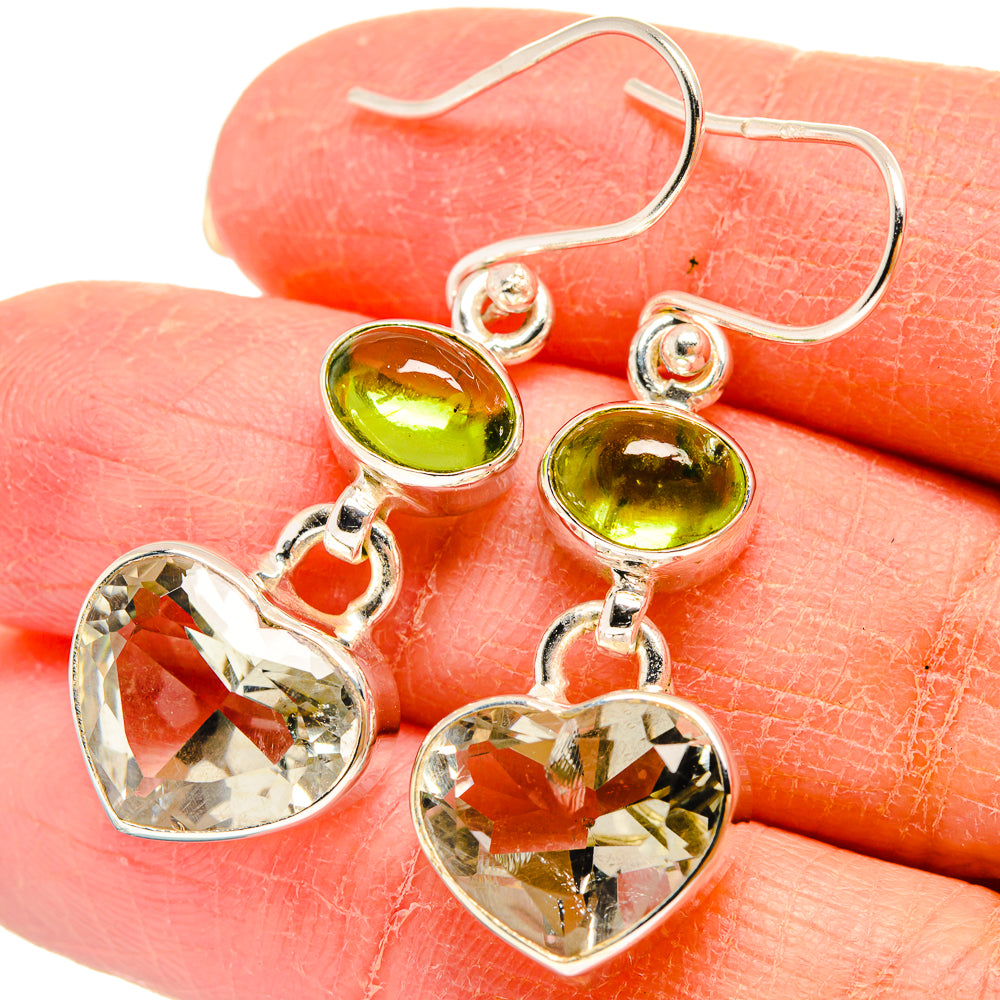 Green Amethyst Earrings handcrafted by Ana Silver Co - EARR424476