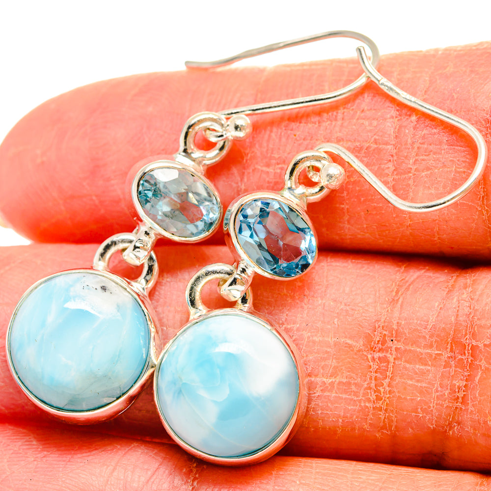 Larimar Earrings handcrafted by Ana Silver Co - EARR424482